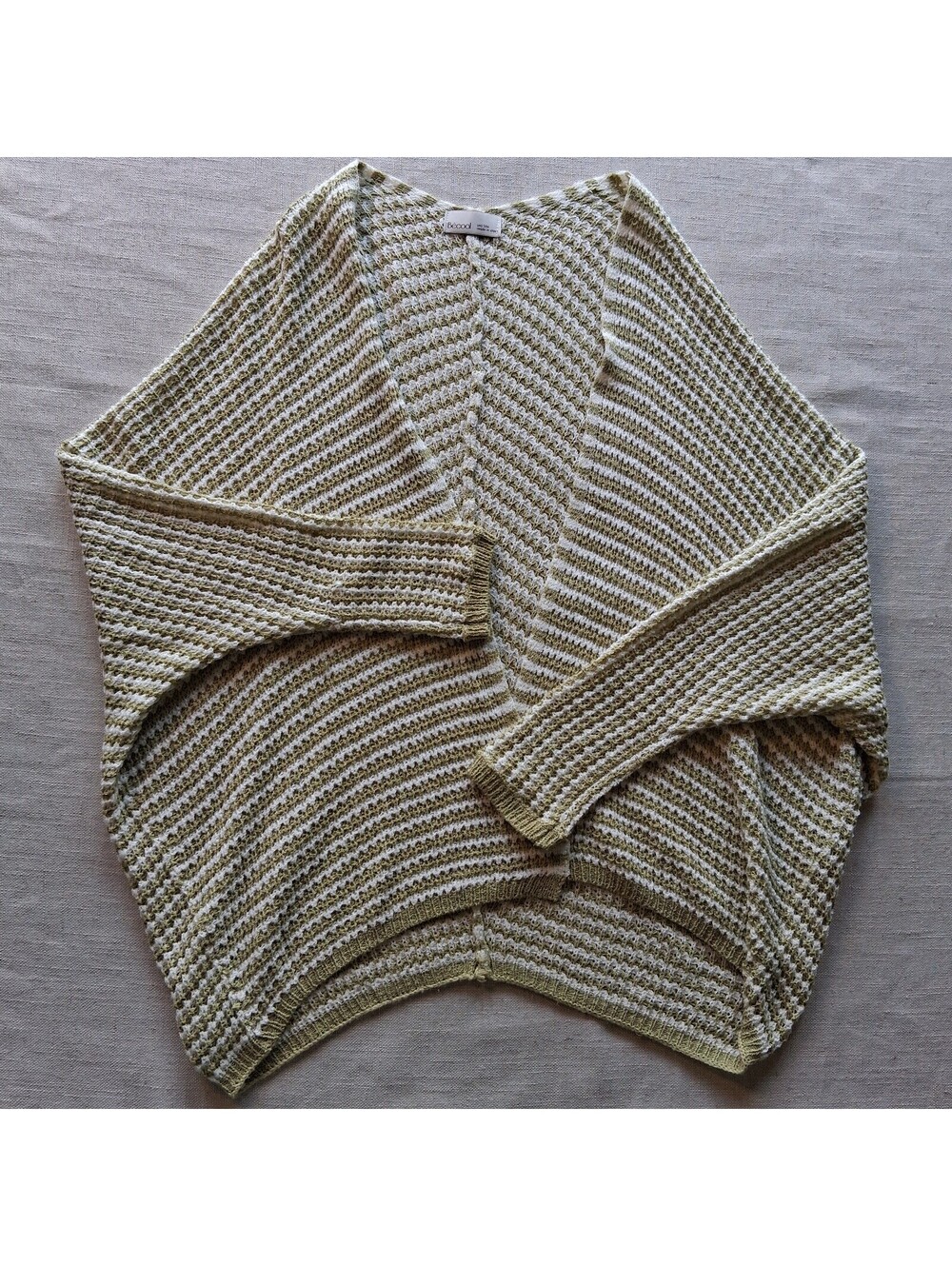 Becool cream striped knit sweater